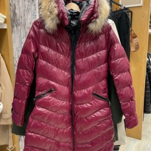 plumas granate mujer