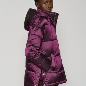 plumas granate mujer