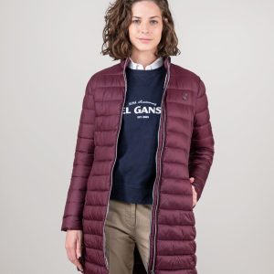 plumas granate mujer