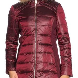 plumas granate mujer