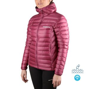 plumas granate mujer