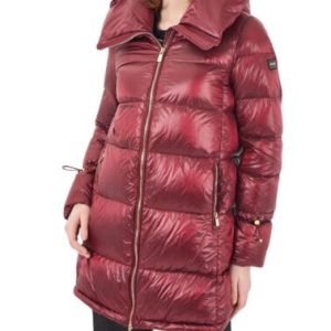 plumas granate mujer