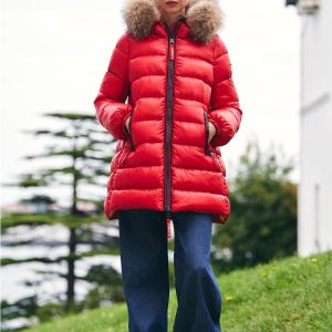 plumas granate mujer