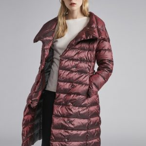 plumas granate mujer