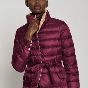 plumifero granate mujer