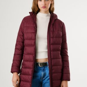 plumifero granate mujer