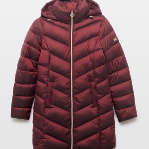 plumifero granate mujer