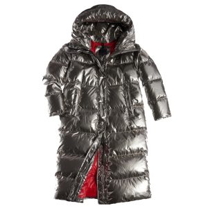 plumifero plateado mujer