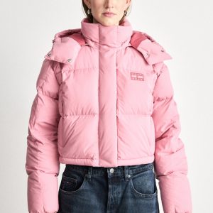 plumifero rosa mujer