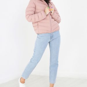 plumifero rosa mujer