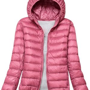 plumifero rosa mujer