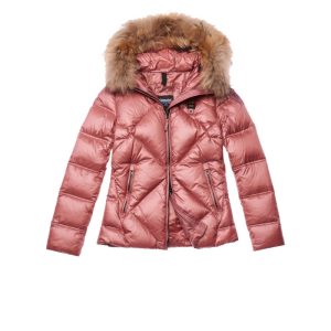 plumifero rosa mujer