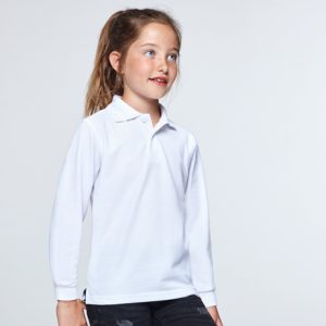 Polos blancos infantiles manga larga niños y adultos