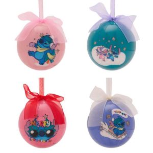 Set 4 bolas Navidad Stitch Disney