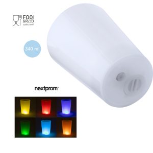 Vasos con luces led de colores