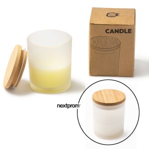 Velas con tapa de bambú