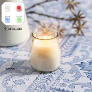 Velas en frascos de vidrio